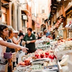 BOLOGNA / ITALY - SEPTEMBER 21 2018: Bologna market goods; Shutterstock ID 1208889298; purchase_order: 65050; job: Lonely Planet; client: Here's how to shop for groceries like a local in Italy; other: Sasha Brady
1208889298